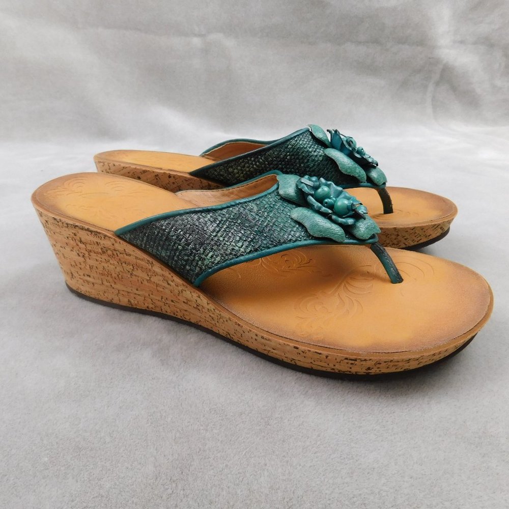Clarks Mimmey Cork Wedge Sandals Flip Flops